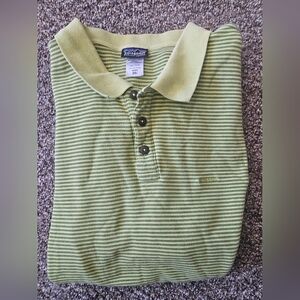 Patagonia Organic Cotton Stripped Polo Size Xxl